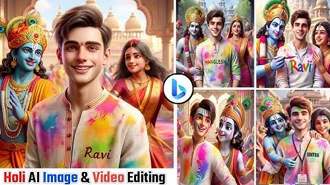 Radhe Krishna Happy holi ai photo editing 2024 | happy holi ai image kaise banaye