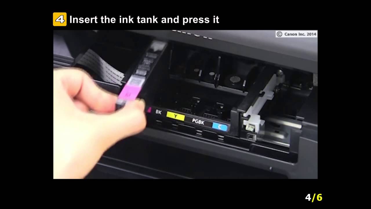 PIXMA MG5620: Setting the ink cartridges - YouTube