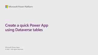 Quickly Create an app in Power Apps using a Dataverse Table screenshot 1