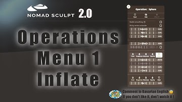 Nomad Sculpt -  Operations Menu 1 - Inflate Slider (V2.0-3.3.2025) Tutorial