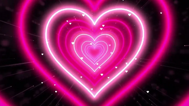 Heart Tunnel-Pink Heart Background Video Loop - 10 Hours