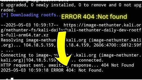 How to fix ERROR 404 Not found while installing nethunter