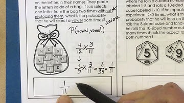Independent work making predictions from experimental probability