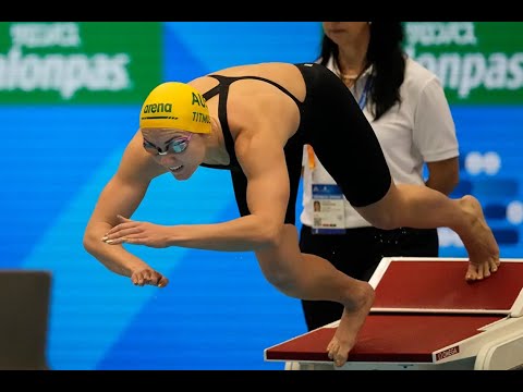 世界水泳で世界新記録1号！ 女子400m自由形ティットマスが3分55秒38でV、16歳超人マッキントッシュの記録破る