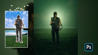 The Monster Hunter - How To Design Fantasy Art In Photoshop Tutorials | Photo Manipulation Beginners screenshot 4