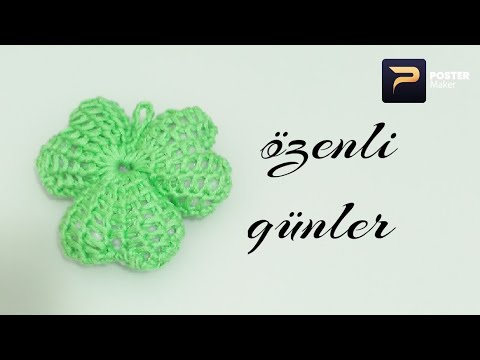 ☘️☘️örgü 3 yapraklı yonca anahtarlık yapımı ☘️☘️