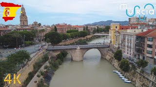 Flying Over Murcia Spain 🇪🇸 | Cathedral, Old Town & Mediterranean Vibes 4K Scenic Flight