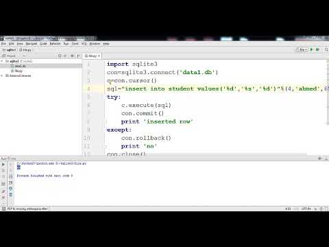 34 - insert data in sqlite3 part 2 - YouTube