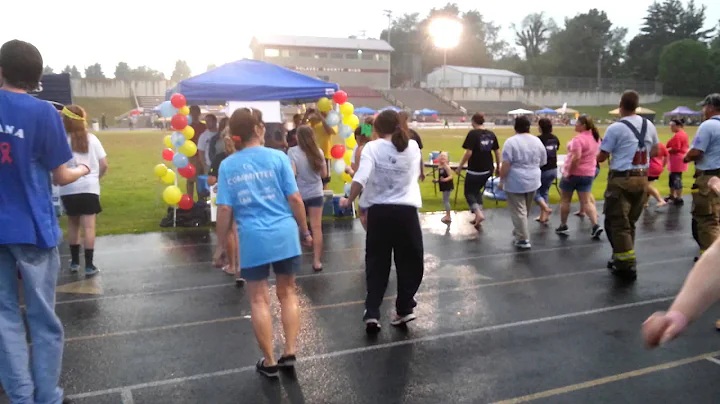 Sherry and Her Sister Virginia Dick dancing at Relay for Life, to some crazy Cha Cha song.