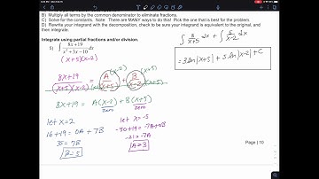 Calculus II Section 3.4A Partial Fractions