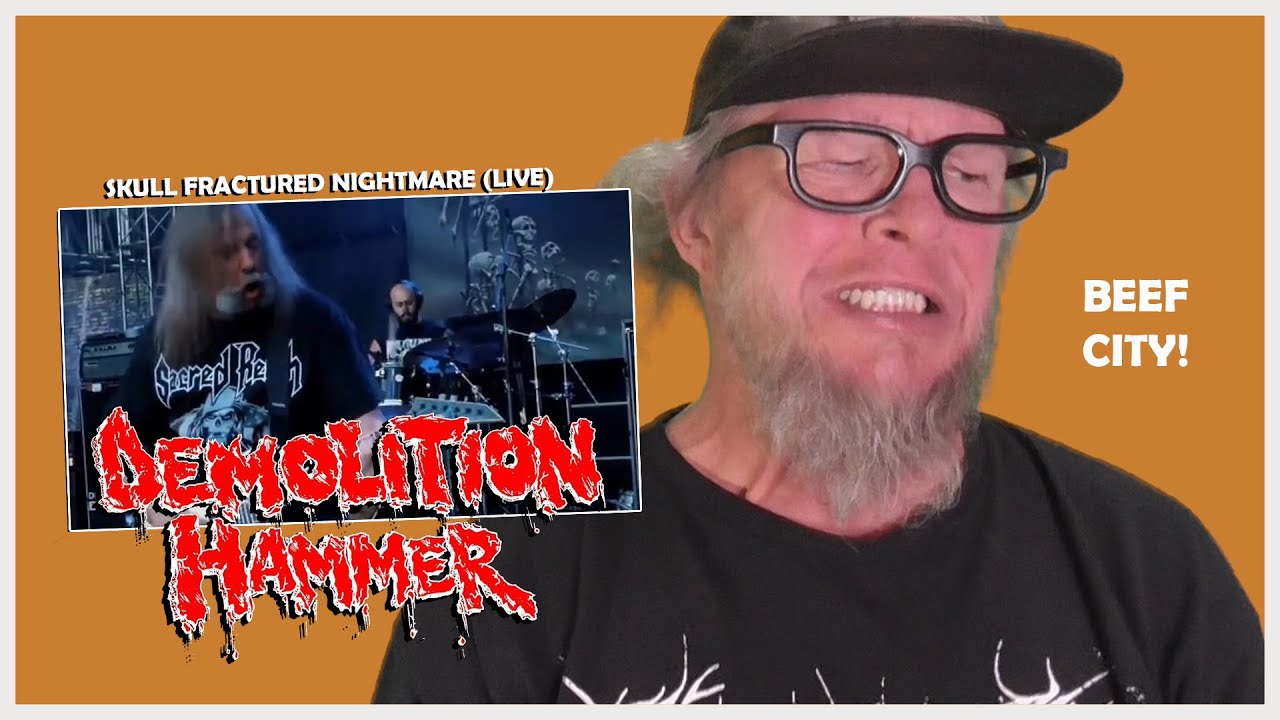 DEMOLITION HAMMER - Skull Fracturing Nightmare LIVE - Watch My Skull Pounding Reaction!