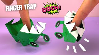 DIY origami finger trap Easy Tutorial, How to make paper finger trap