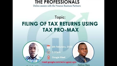 How to file tax returns using  Tax pro max