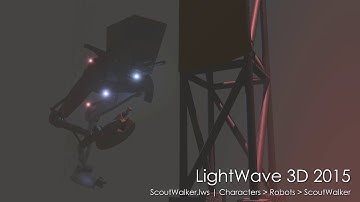 LightWave 3D: Scout Walker scene rendered