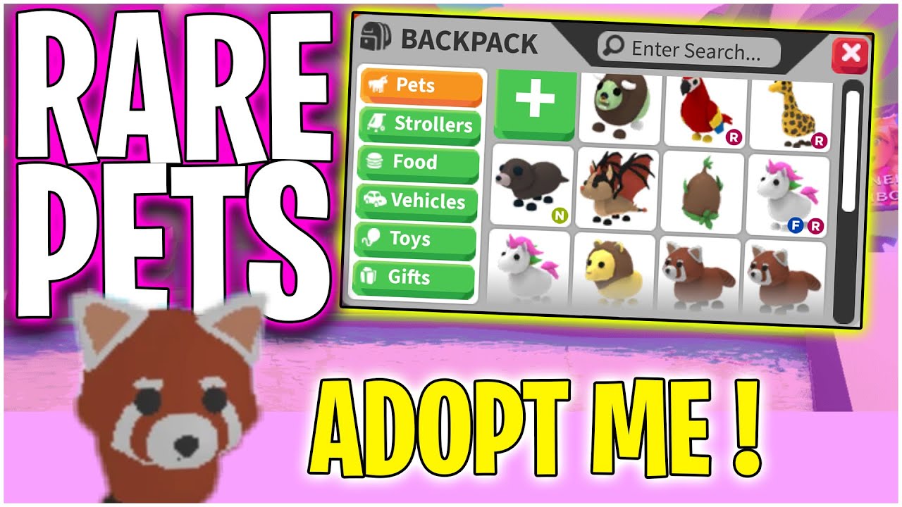 The most *RARE* Pets to get in Roblox Adopt Me! YouTube