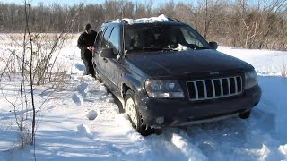 I got my Jeep Stuck in the Snow, Alpena Michigan