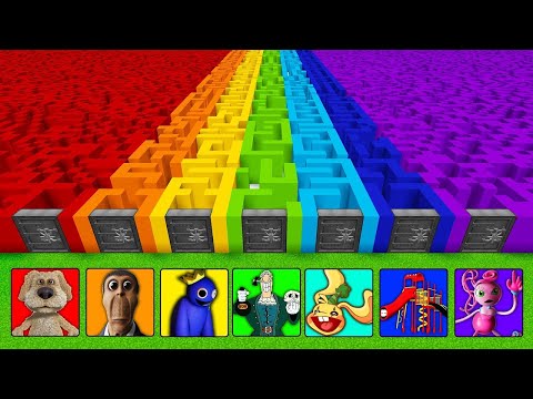 CHOOSE THE RIGHT MAZE DR LIVESEY OBUNGA NEXTBOT MOMMY LONG LEGS RAINBOW FRIENDS BEN IN MINECRAFT