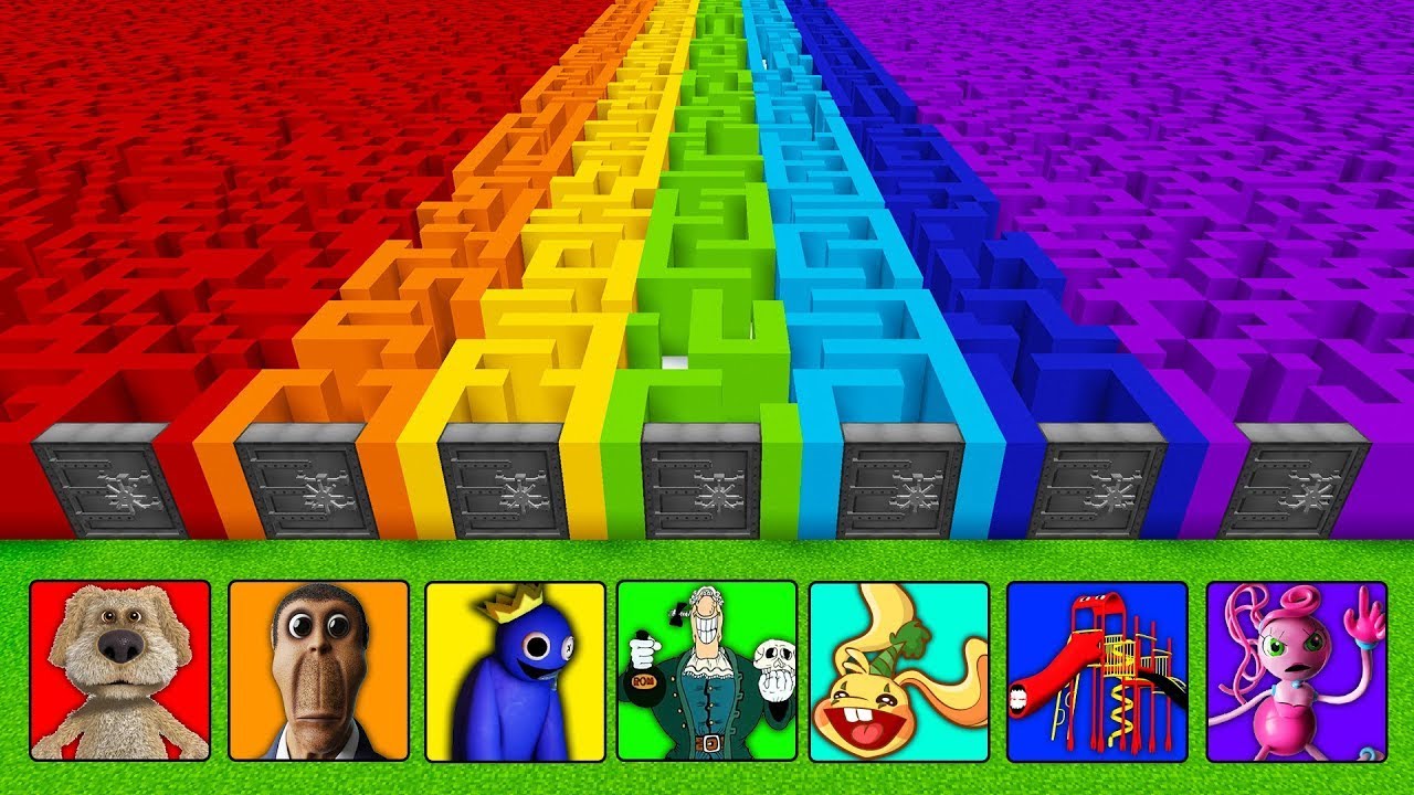 CHOOSE THE RIGHT MAZE DR LIVESEY OBUNGA NEXTBOT MOMMY LONG LEGS RAINBOW ...