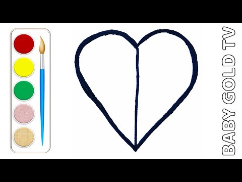 Video TRANH TÔ MÀU CHO BÉ - CÁCH VẼ HÌNH TRÁI TIM ĐẸP NHẤT - youtube