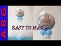 Its a Boy Baby shower Decorations DIY Double Bubble Balloon Centerpiece tutorial idea