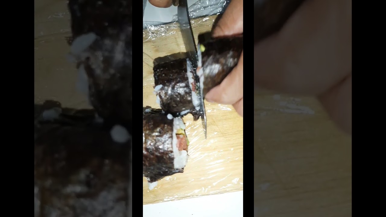 Bikin sushi atau kimbap yang penuh drama 🍙🍣 