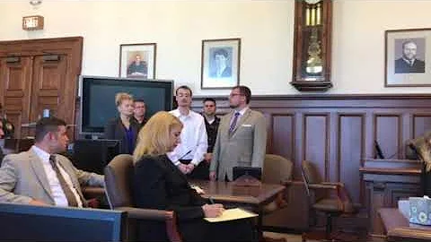 Robert Hanford gives brief apology during his sent...