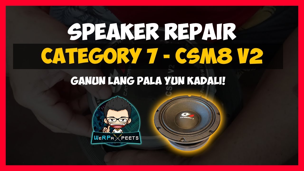 Speaker Repair | Category 7 CSM8 V2 8" Speaker - YouTube