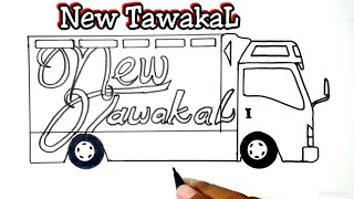 Cara Menggambar Truk New Tawakal - Mobil Truck Oleng