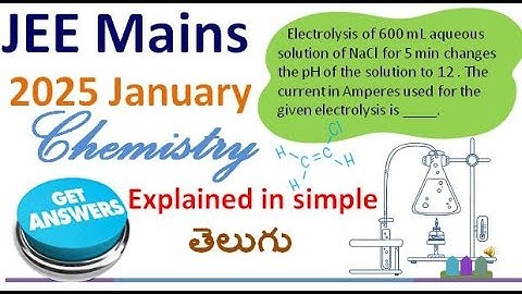 Electrolysis  600 mL aq NaCl for 5 min changes pH to 12 calculate the current involved