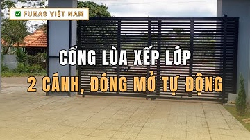Cổng Lùa Xếp Lớp 2 Cánh, Đóng Mở Tự Động Lắp Đặt Tại Đà Nẵng | ✅ Funas - Đà Nẵng