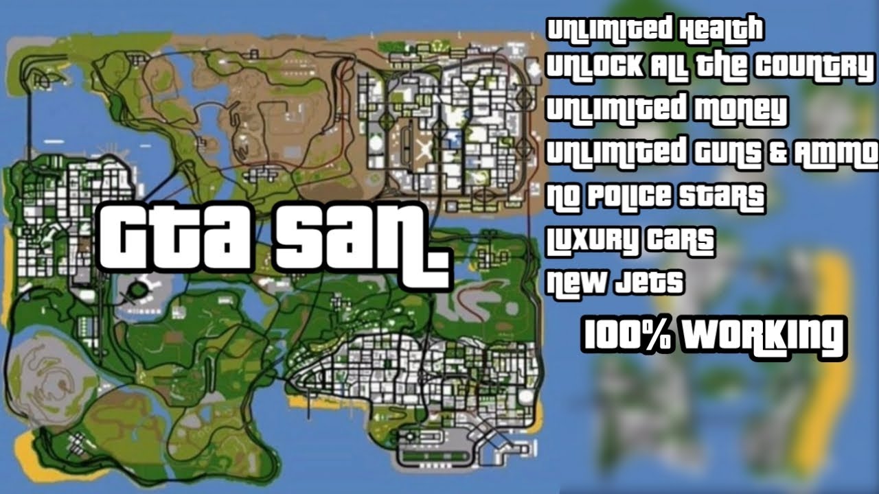 How To Unlock All the Countries/Citys/Full Map in GTA San Andreas Mobile |  Gaurav Goenka Tech - YouTube