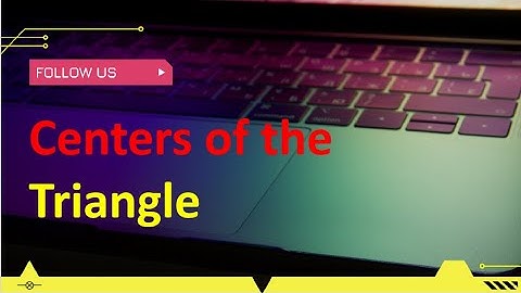 Different centers of a triangle explained in this drawing