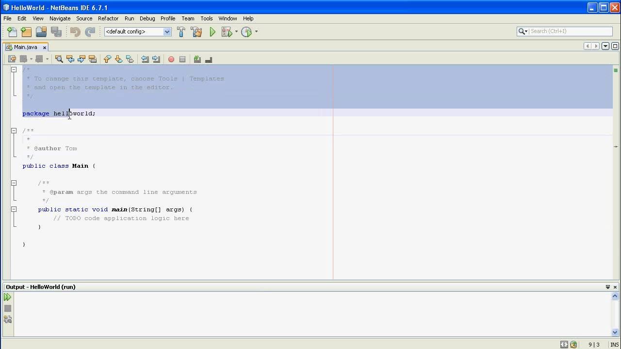 Hello World in Java with NetBeans - YouTube