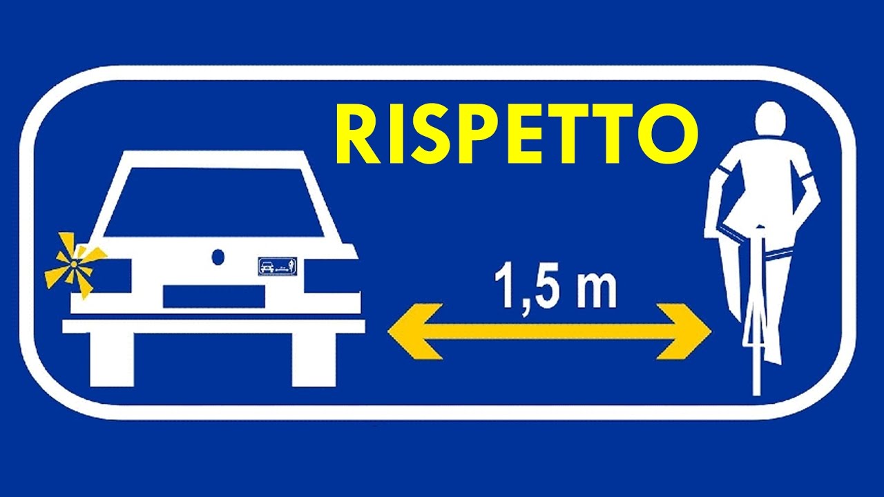 Ciclismo: distanza tra auto e bici - YouTube