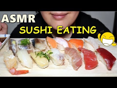 ASMR SUSHI EATING SOUND, MUKBANG, 먹방 , 咀嚼音 COMENDO SUSHI