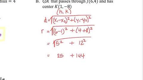 Geom 12.7 Circles in the Coordinate Plane