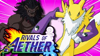 Renamon For Smash? - Rivals of Aether DIGIMON MODS (ft. Hunter)