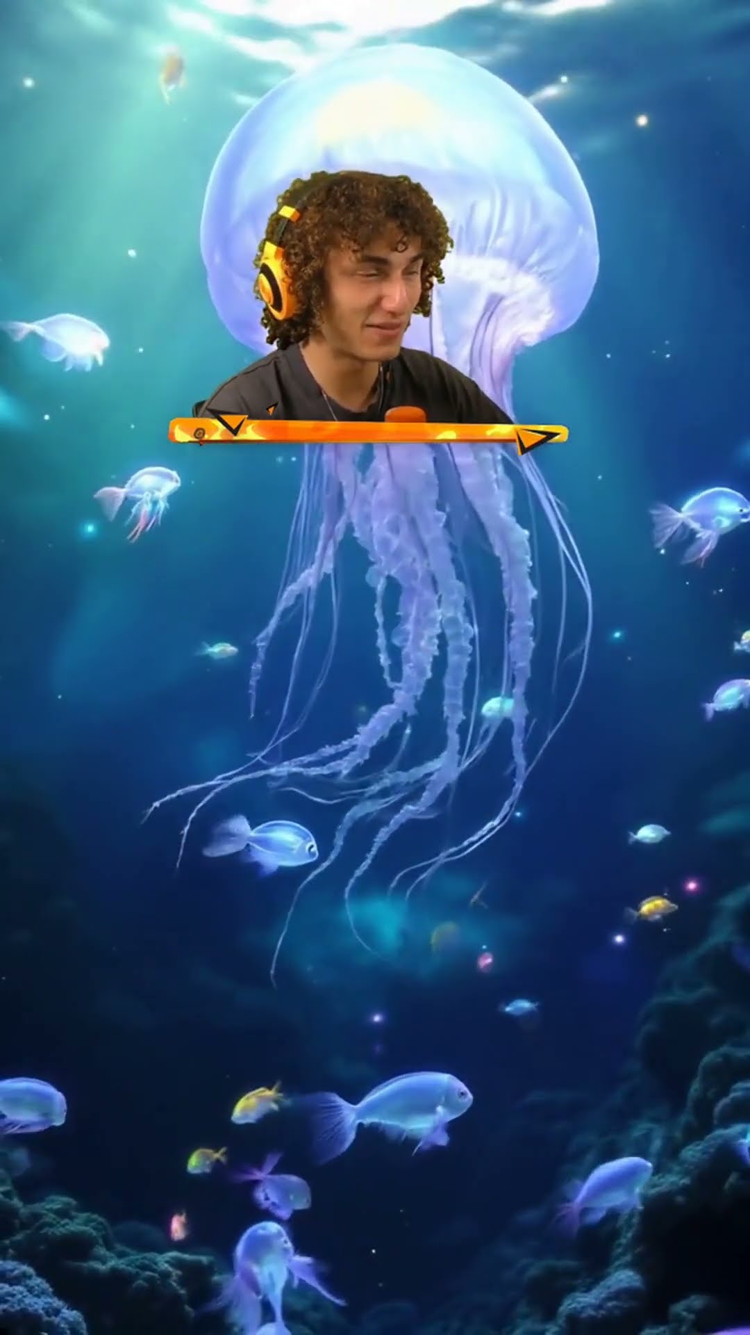 Huge GLOWING Jellyfish Makes The Fish DANCE!?
