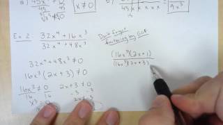 7.1a&b Excluded Values and Simplifying Rational Expressions