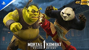 Shrek vs Kung Fu Panda – DreamWorks vs Pixar | Mortal Kombat 1 Cinematic Scene | 4K Full HD 60FPS