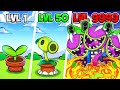 Upgrading NOOB PLANTS to GOD PLANTS in MERGE PLANTS! (plants vs zombies)