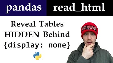 HIDDEN Tables Revealed on Websites / HTML 🐍 Pandas and read_html | Data Automation