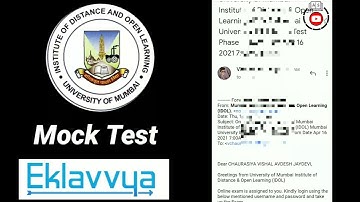 IDOL Mock Test | Eklavvya App | Mumbai University IDOL | Ashish Sir