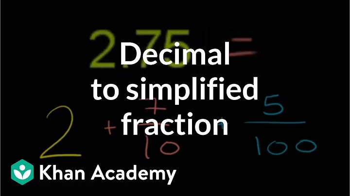 Decimal to simplified fraction | Decimals | Pre-Algebra | Khan Academy