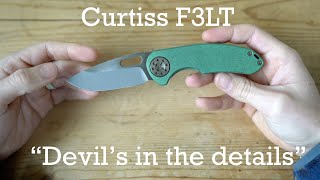 Curtiss Custom Knives F3LT - First Impressions.