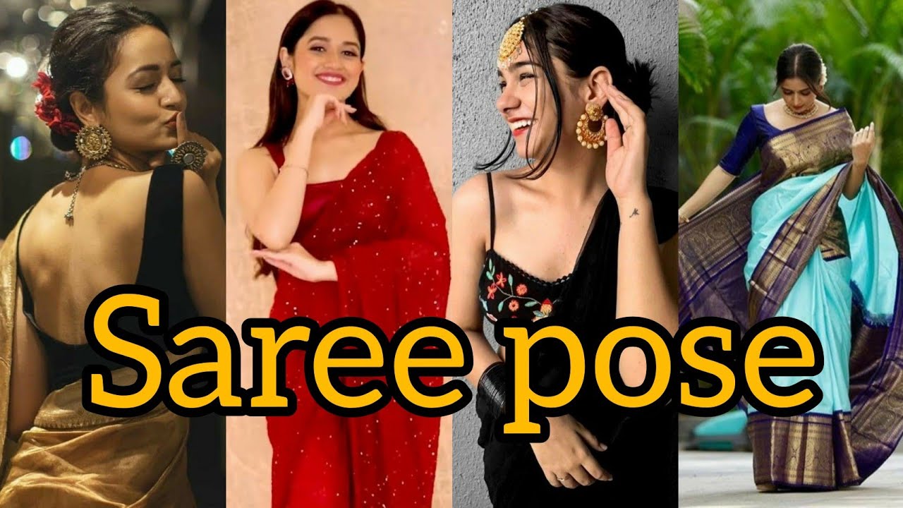 15 Poses In Saree You Must Try | Elegant and Aesthetic | Santoshi Megharaj  - YouTube