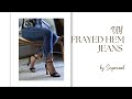 DIY CUT JEANS AT THE BOTTOM | FRAYED BOTTOM JEANS| FRAYED HEM JEANS| FRINGE JEANS | กางเกงยีนส์ตัดขา