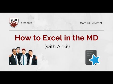 How To Excel In The Md With Anki Workshop Studying In Medicine Youtube