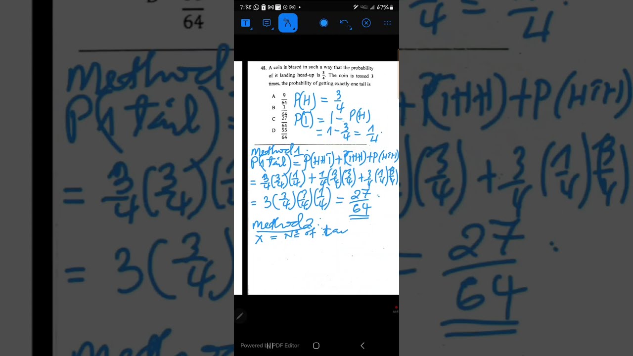 Probability Problem biased Coin YouTube Probability Problem biased Coin YouTube