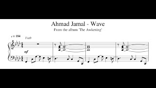 Miniatura del video "Ahmad Jamal - Wave - Piano Transcription (Sheet Music in Description)"